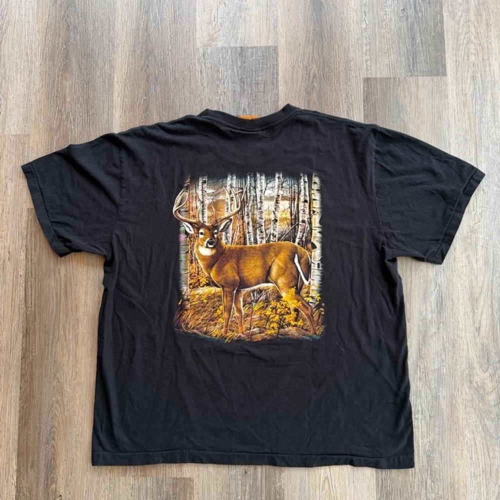 Vintage Rock Eagle Deer T-Shirt (Size 2XL) - Picture 2 of 4
